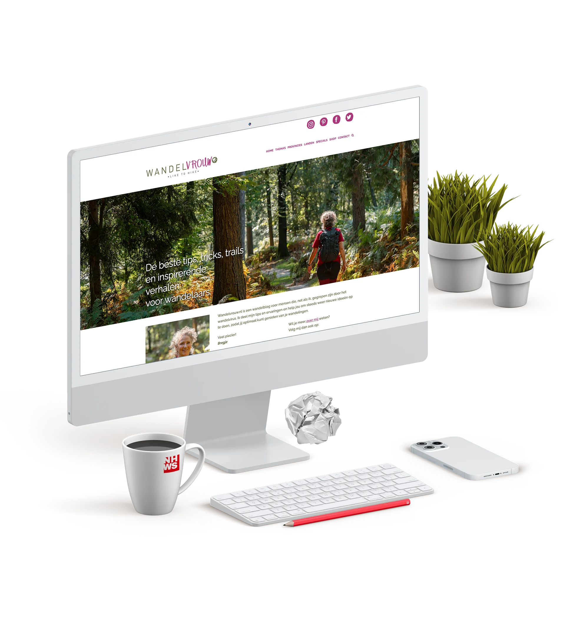 Lees verder over Wandelvrouw. Natuurlijk door NHWS, WordPress websites en webshops uit Alkmaar 