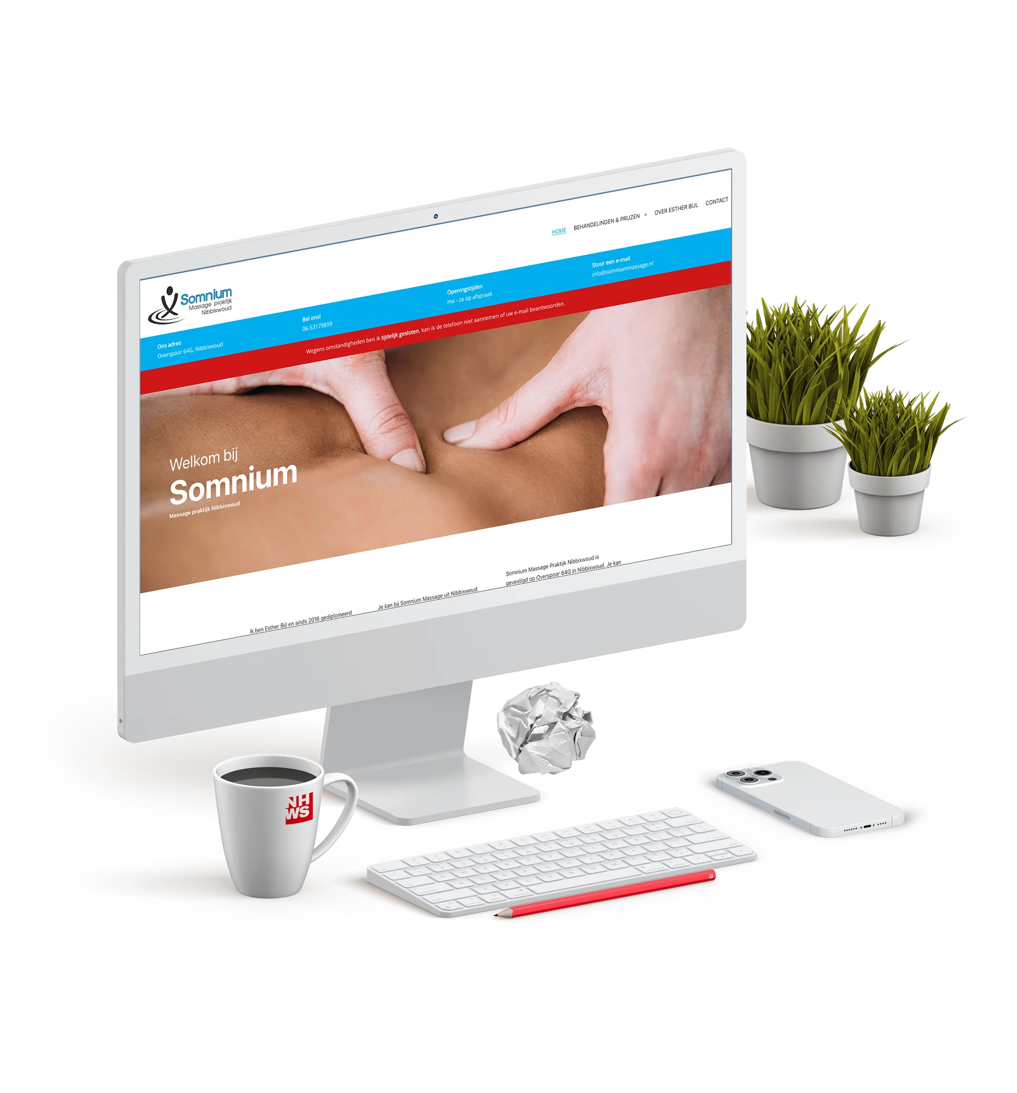 Lees verder over Somnium Massagepraktijk Nibbixwoud. Natuurlijk door NHWS, WordPress websites en webshops uit Alkmaar 