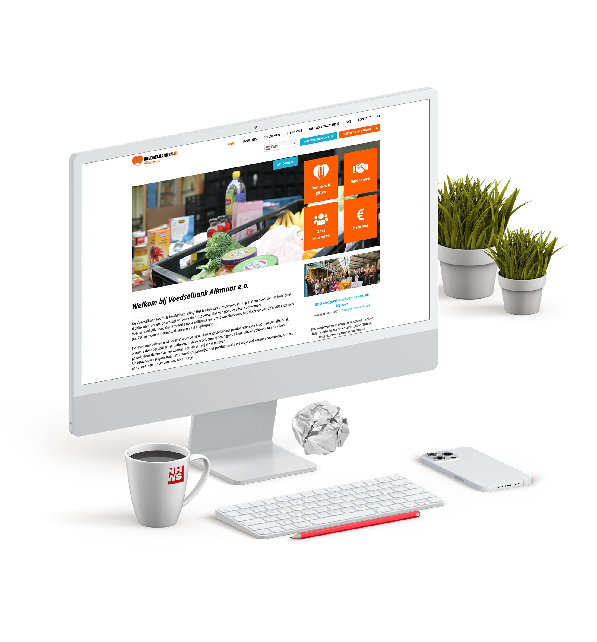 Lees verder over Voedselbank Alkmaar. Natuurlijk door NHWS, WordPress websites en webshops uit Alkmaar 