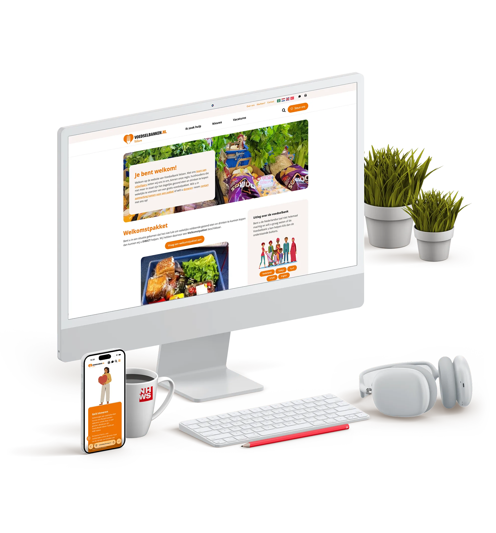 Lees verder over Voedselbank Velsen. Natuurlijk door NHWS, WordPress websites en webshops uit Alkmaar 